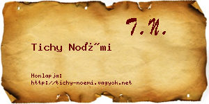 Tichy Noémi névjegykártya